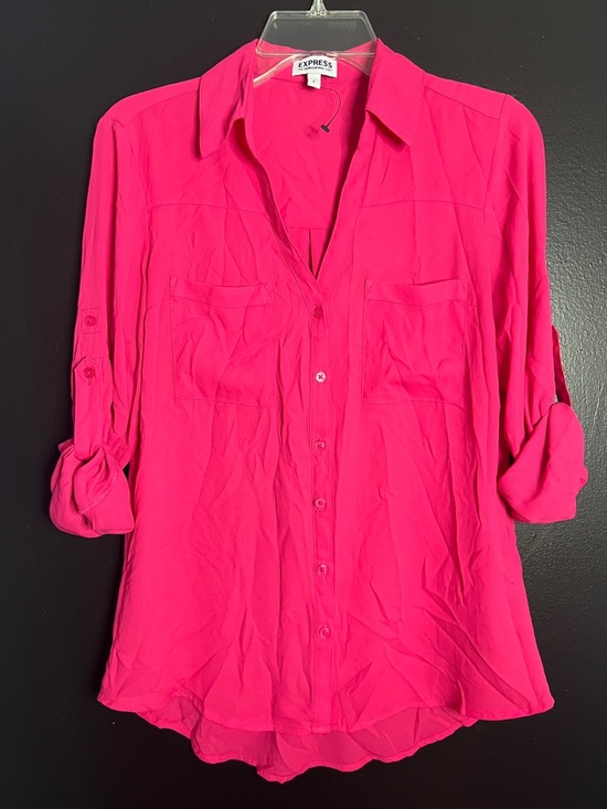 Express Tops - EXPRESS Berry Pink Portofino  Button-Down Shirt